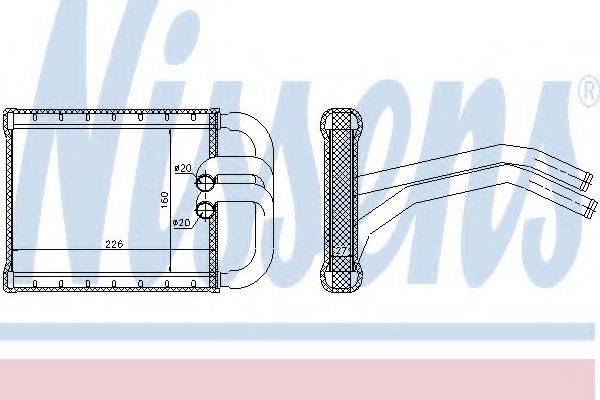 NISSENS 77535 Теплообмінник, опалення салону