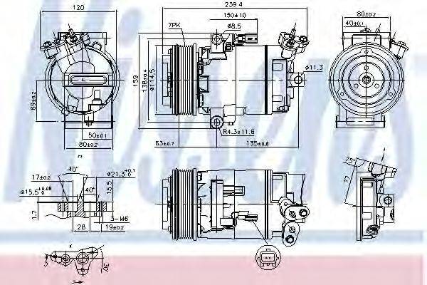 NISSENS 890015 Компресор, кондиціонер