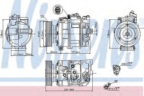 NISSENS 890025 Компресор, кондиціонер