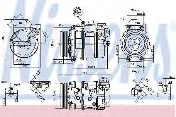 NISSENS 890073 Компресор, кондиціонер