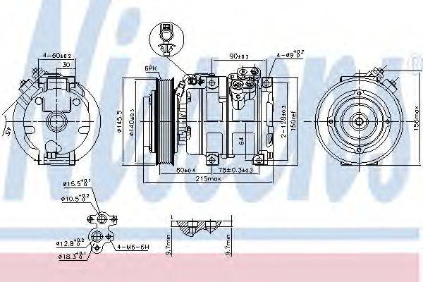 NISSENS 890166 Компресор, кондиціонер