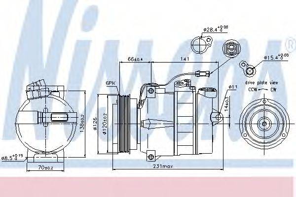 NISSENS 89054 Компресор, кондиціонер