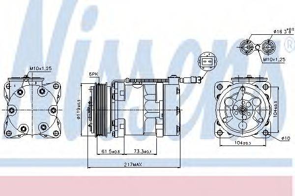 NISSENS 89056 Компресор, кондиціонер