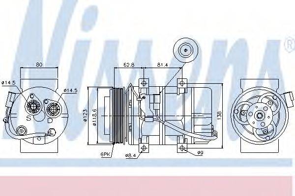 NISSENS 89069 Компресор, кондиціонер