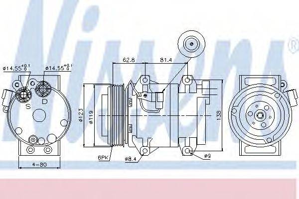 NISSENS 89070 Компресор, кондиціонер