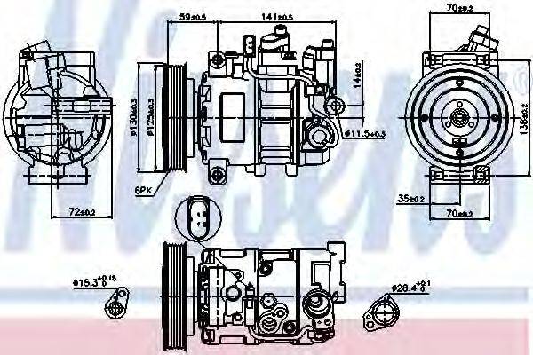 NISSENS 89111 Компресор, кондиціонер