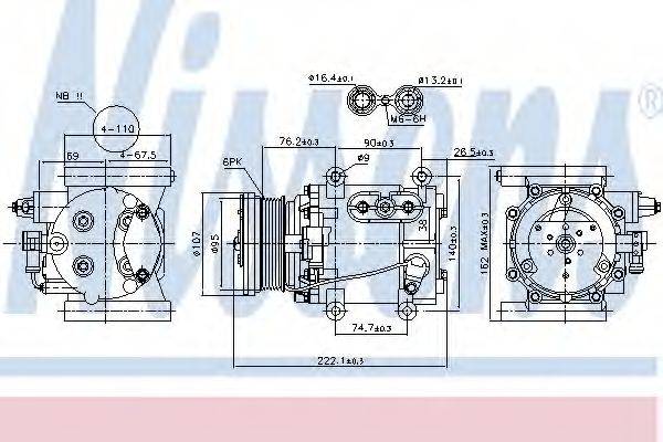 NISSENS 89241 Компресор, кондиціонер