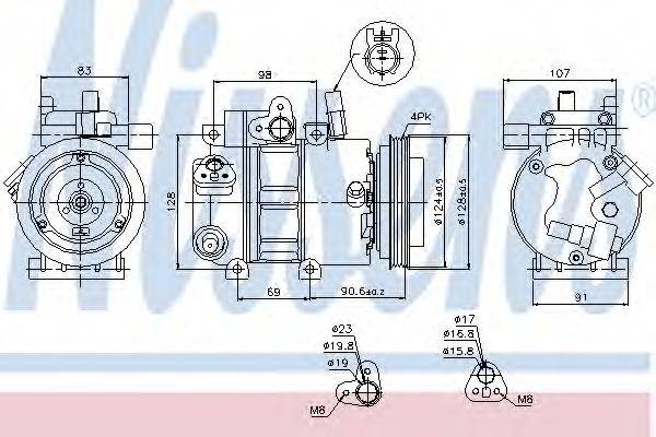 NISSENS 89273 Компресор, кондиціонер