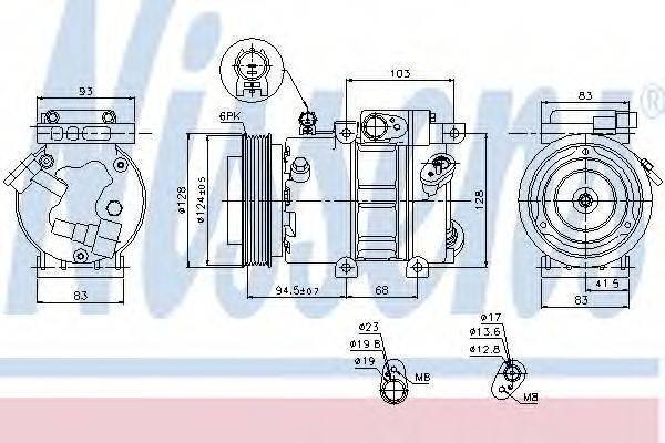 NISSENS 89285 Компресор, кондиціонер