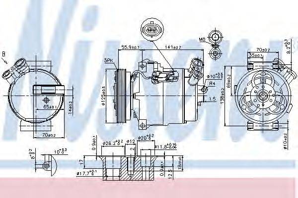 NISSENS 89308 Компресор, кондиціонер