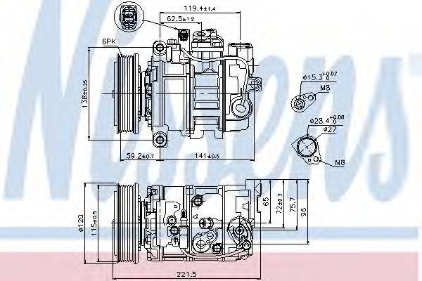 NISSENS 89529 Компресор, кондиціонер