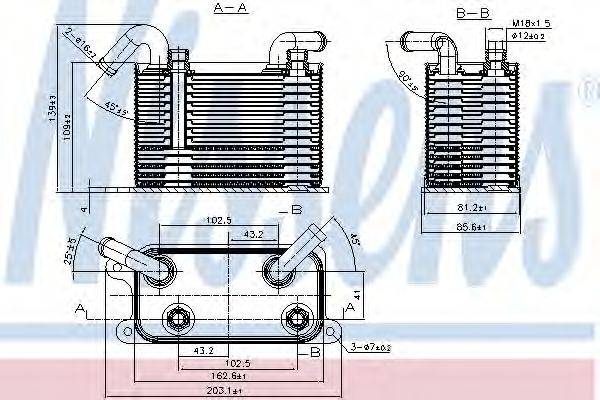 NISSENS 90722 Олійний радіатор, автоматична коробка передач