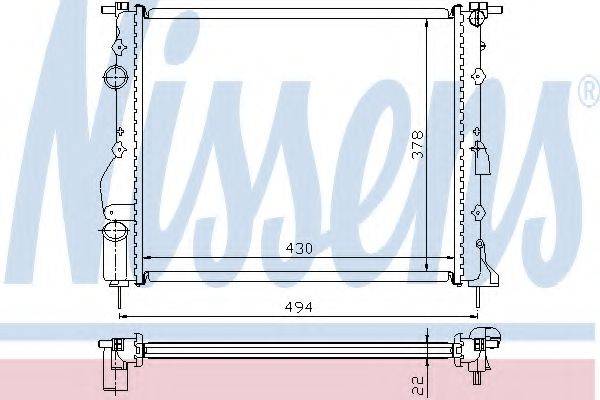 NISSENS 63884 Радіатор, охолодження двигуна