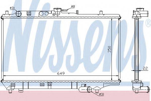 NISSENS 62408A Радіатор, охолодження двигуна