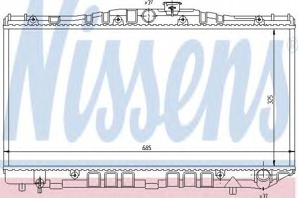 NISSENS 64717 Радіатор, охолодження двигуна