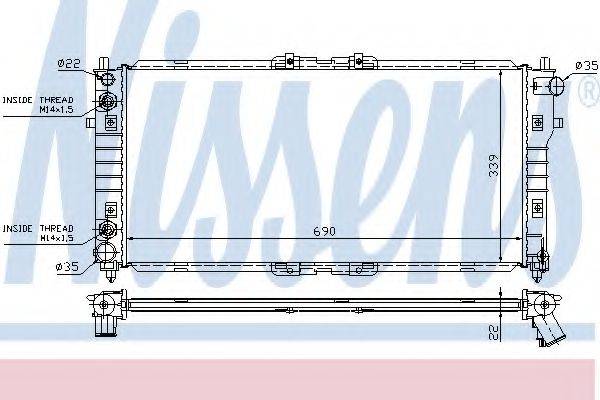 NISSENS 62486A Радіатор, охолодження двигуна