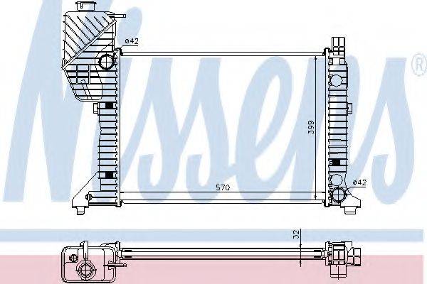 NISSENS 62687A Радіатор, охолодження двигуна