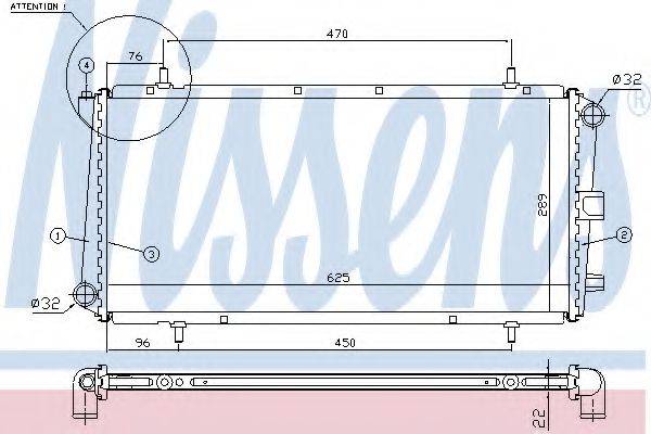 NISSENS 62785A Радіатор, охолодження двигуна