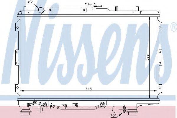 NISSENS 66601 Радіатор, охолодження двигуна
