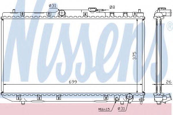 NISSENS 64785A Радіатор, охолодження двигуна