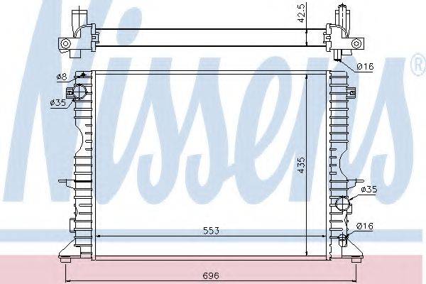 NISSENS 64311A Радіатор, охолодження двигуна