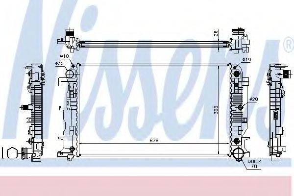 NISSENS 67157A Радіатор, охолодження двигуна