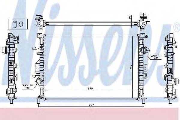 NISSENS 65615A Радіатор, охолодження двигуна