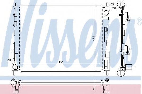 NISSENS 67286 Радіатор, охолодження двигуна