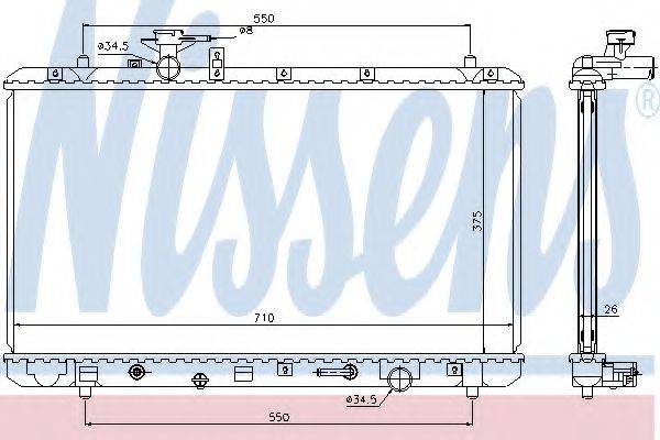 NISSENS 64205 Радіатор, охолодження двигуна