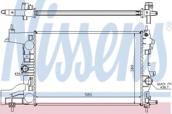NISSENS 630726 Радіатор, охолодження двигуна