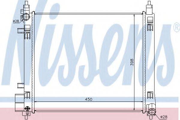 NISSENS 68720 Радіатор, охолодження двигуна