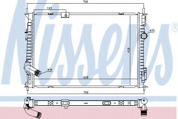 NISSENS 68733 Радіатор, охолодження двигуна