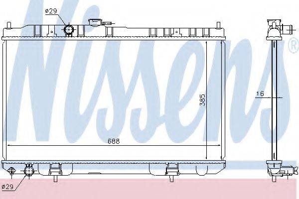 NISSENS 68751 Радіатор, охолодження двигуна