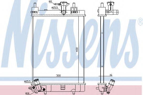 NISSENS 617554 Радіатор, охолодження двигуна