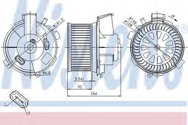 NISSENS 87021 Вентилятор салону