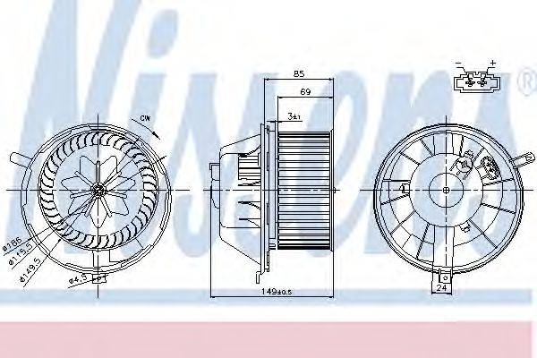 NISSENS 87034 Вентилятор салону