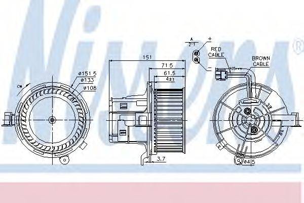 NISSENS 87109 Вентилятор салону