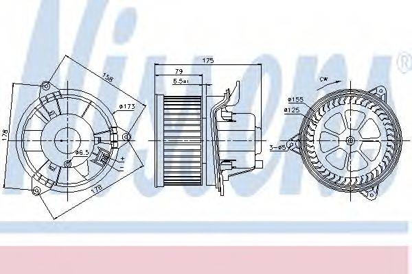 NISSENS 87122 Вентилятор салону