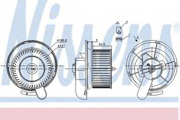 NISSENS 87145 Вентилятор салону