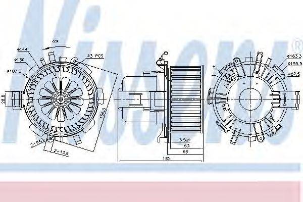 NISSENS 87180 Вентилятор салону