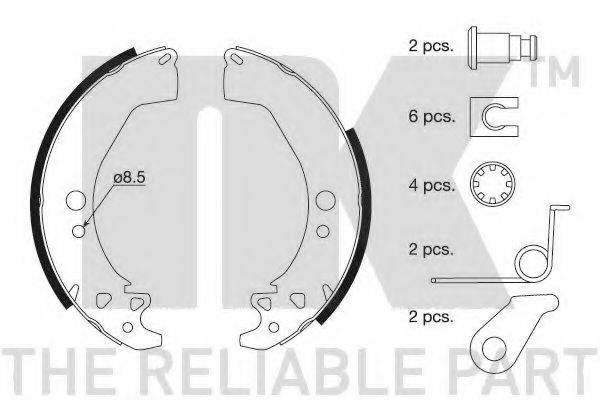 NK 2737649 Комплект гальмівних колодок