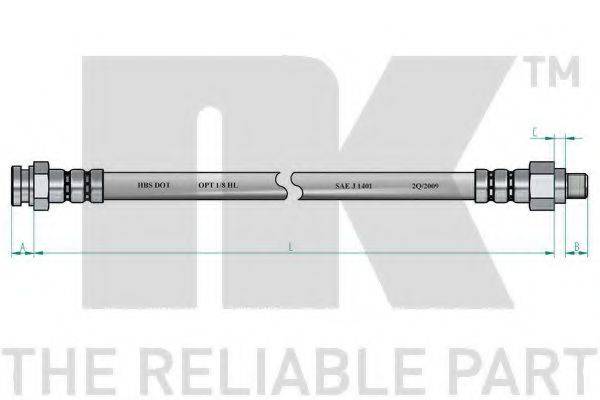 NK 853337 Гальмівний шланг