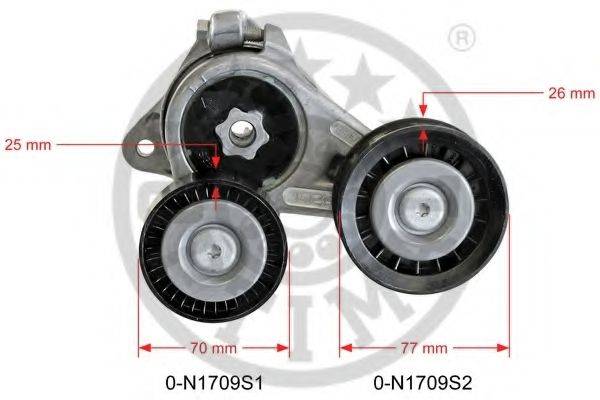 OPTIMAL 0N1709 Натягувач ременя, клинового зубча