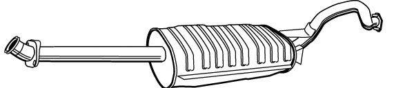 WALKER 19816 Глушник вихлопних газів кінцевий