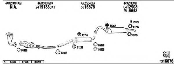 WALKER AD62179 Система випуску ОГ