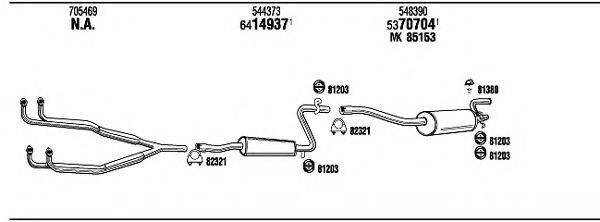 WALKER AR30034 Система випуску ОГ