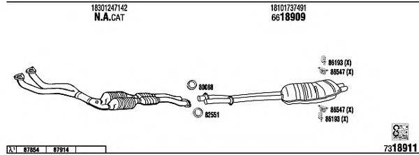 WALKER BW32506 Система випуску ОГ