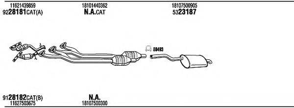 WALKER BWH14186 Система випуску ОГ