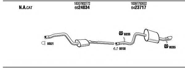 WALKER BWK33390 Система випуску ОГ