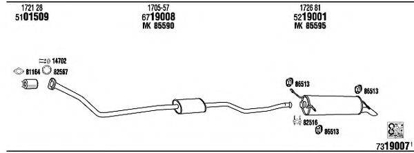 WALKER CI65005 Система випуску ОГ